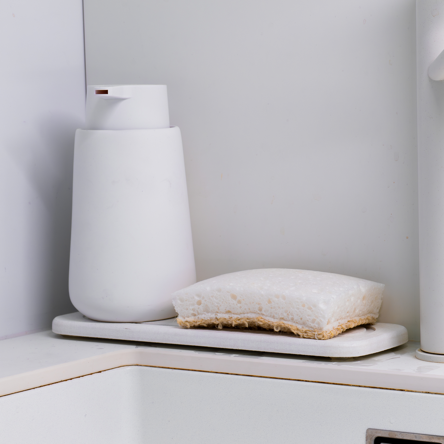 Set DryStep + DryDish – covoraș baie și suport vase din diatomit