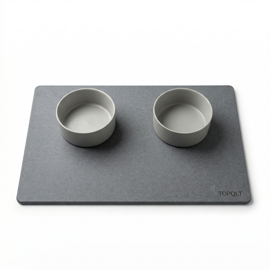 Suport hranire DryPet +  Boluri ceramice pentru Caini si Pisici - super absorbant, antibacterian